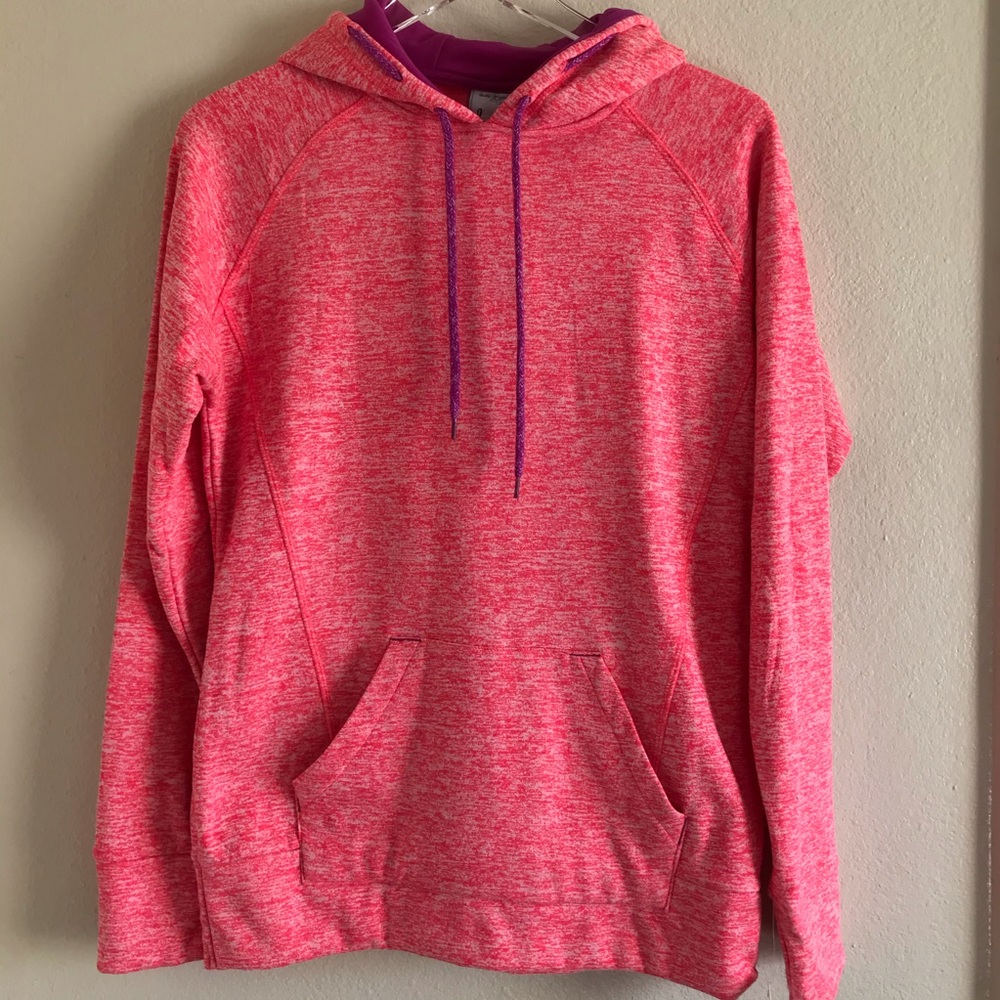 Pink Hoodie Front Pocket by J. America Sz M